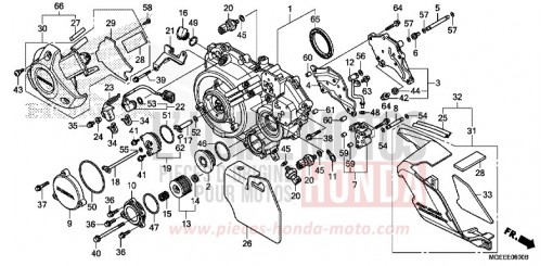 RIGHT CRANKCASE COVER (VFR1200FD) VFR1200FDF de 2015